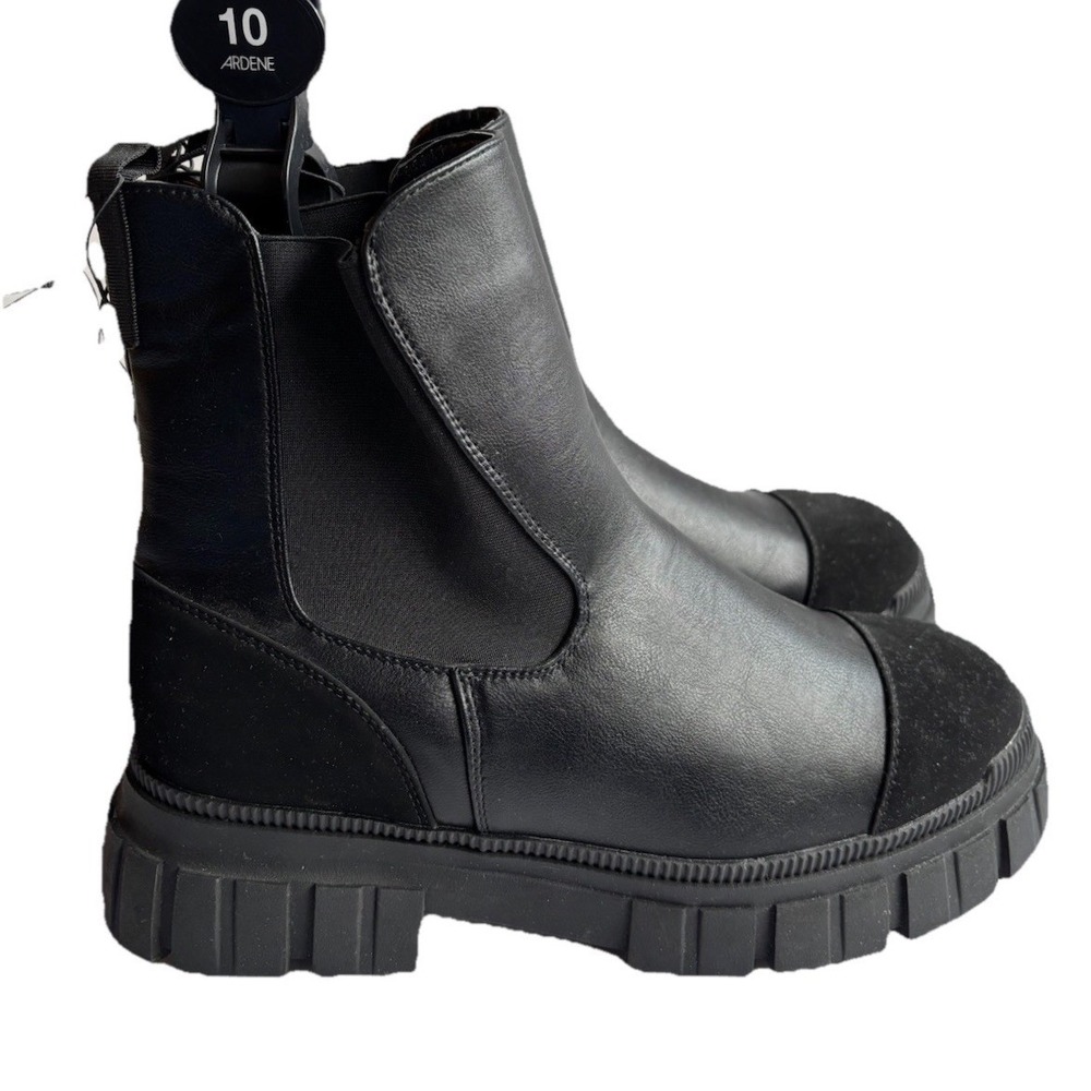 Ardene Black Army‎ Boots Lugged Sole NWT Grunge Goth Rockcore Size 10.5
